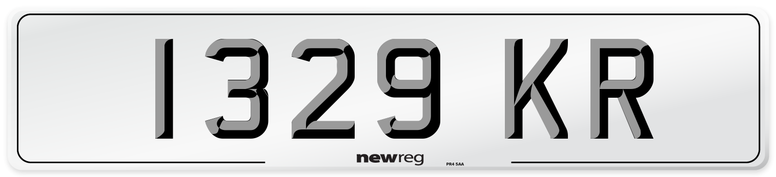1329 KR Number Plate from New Reg